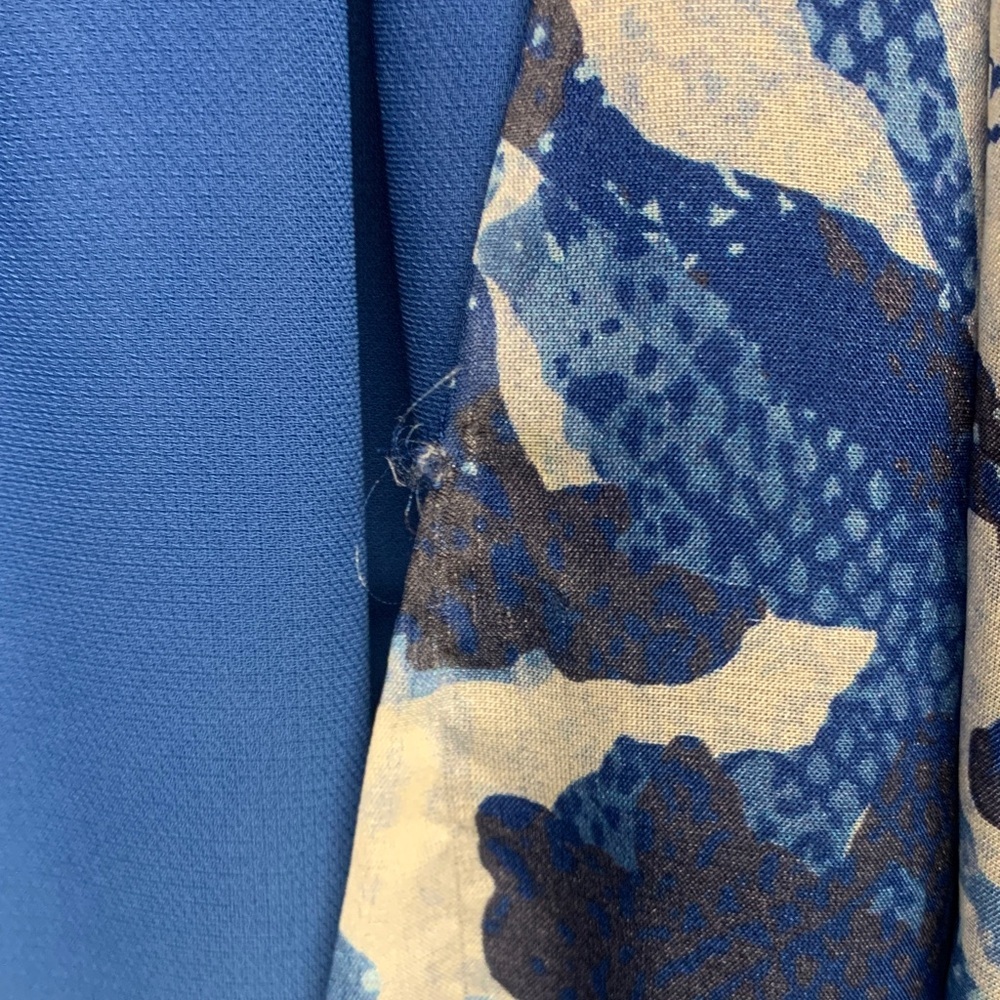 Ramy Brook Blue Patterned Sleeveless Blouse - Picture 3 of 4